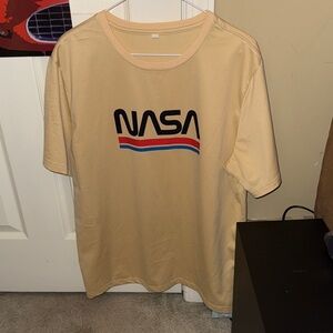 Beige NASA T-Shirt for Men